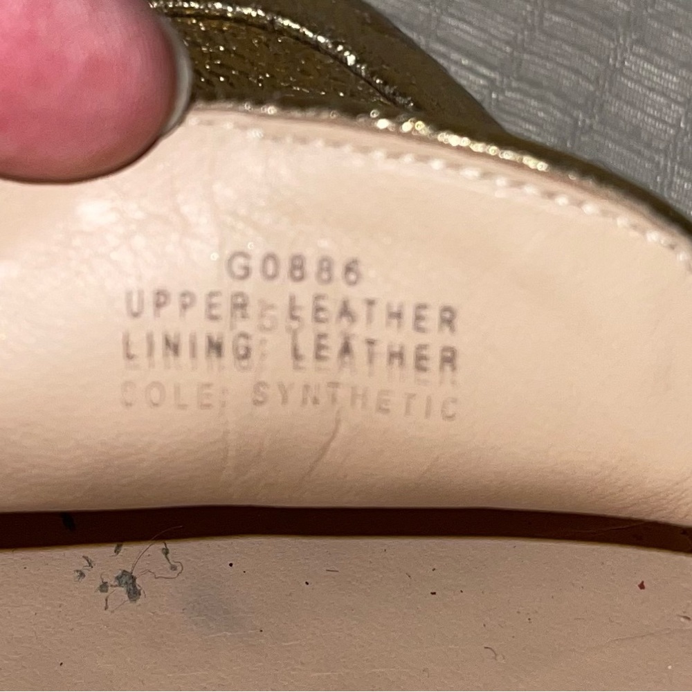 J. Crew Gold Women's Loafers - Picture 6 of 6